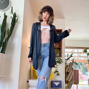 Vintage Silk & Lace Blouse